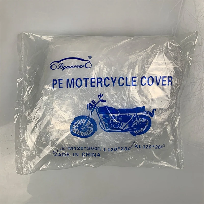 

New Disposable Motorcycle Cover Transparent Protector Covers All Season Outdoor Waterproof Bike Scooter Rain Dustproof Covers