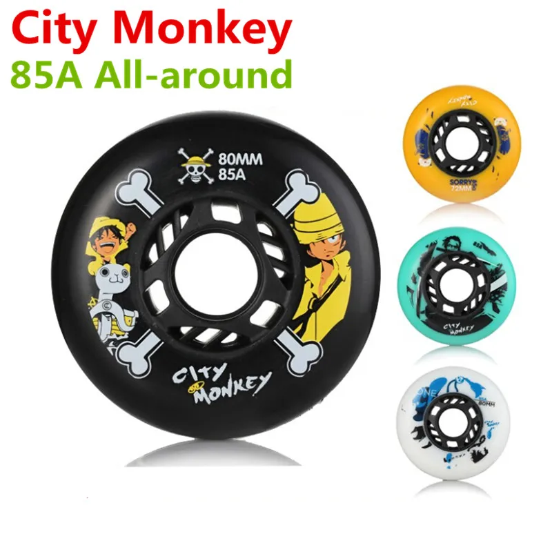 [72 мм 76 80 мм] оригинальная City Monkey 85A slalom & тормозной ролик универсальные