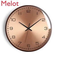 nordic creative clocks modern minimalist living room clock metal light luxury elegant mute home wall clock