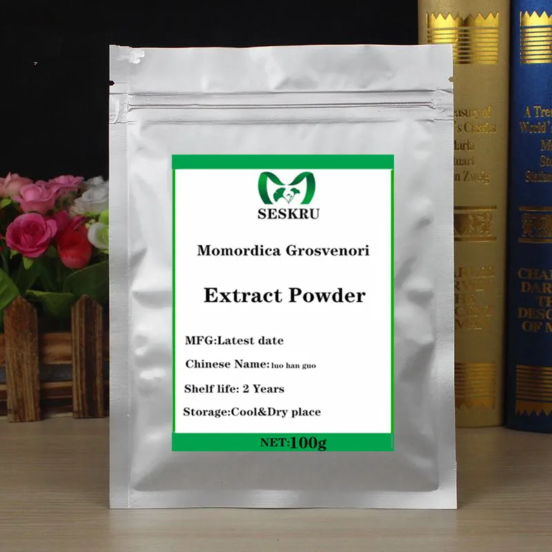 

High Quality Organic Momordica Grosvenori Extract Powder Zero Calorie Sweetener Luo Han Guo Powder, Free Shipping
