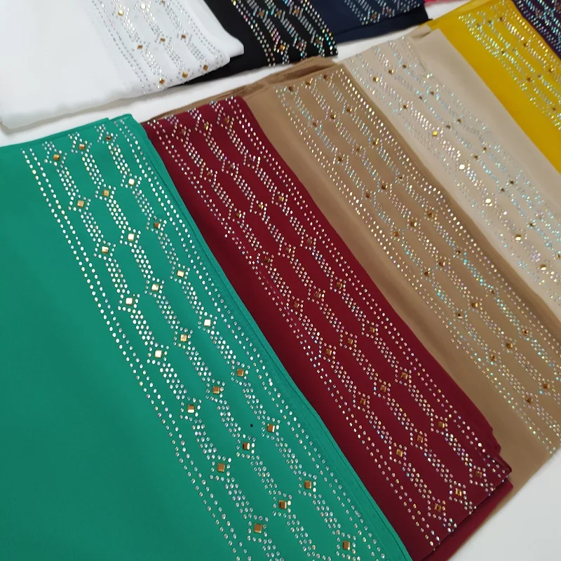 Женский шифоновый шарф в мусульманском стиле простой тюрбан Длинные цветные