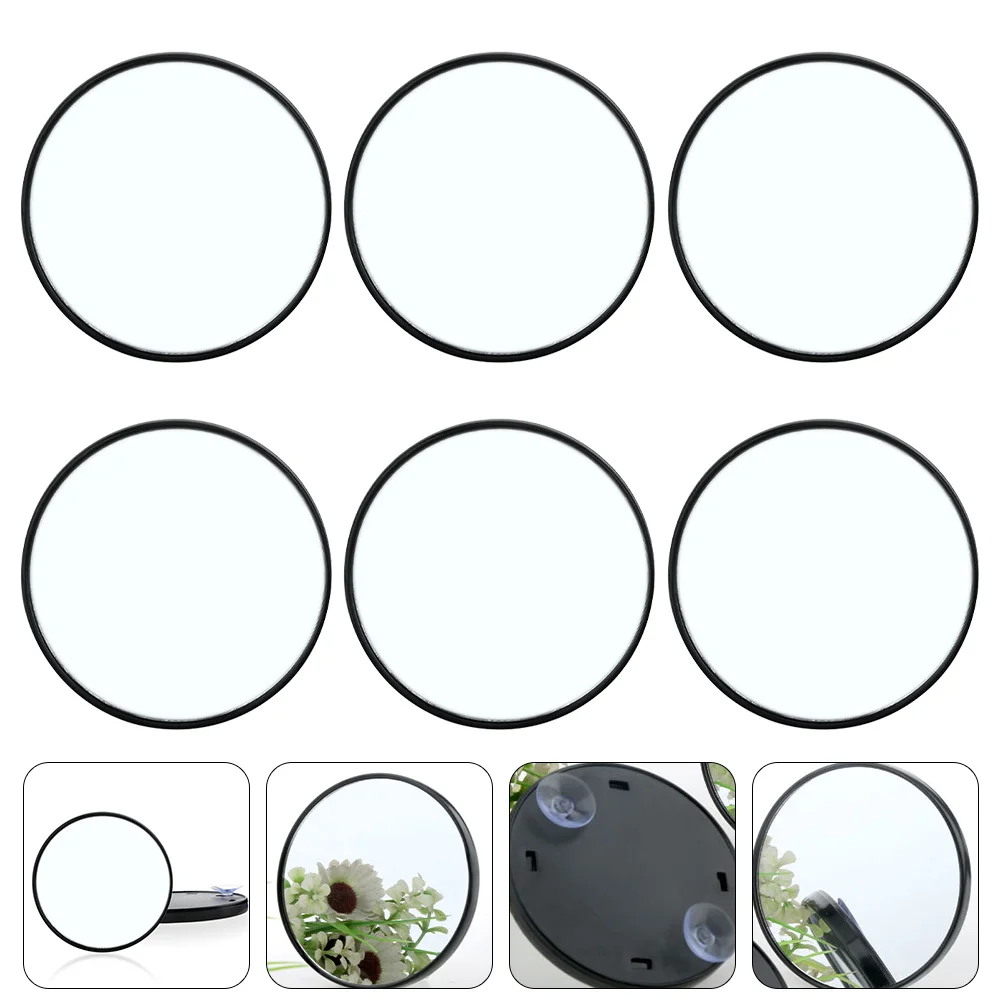 

6Pcs Premium ABS Small Size Mirror Lady 5X Makeup Mirror for Outside Travel