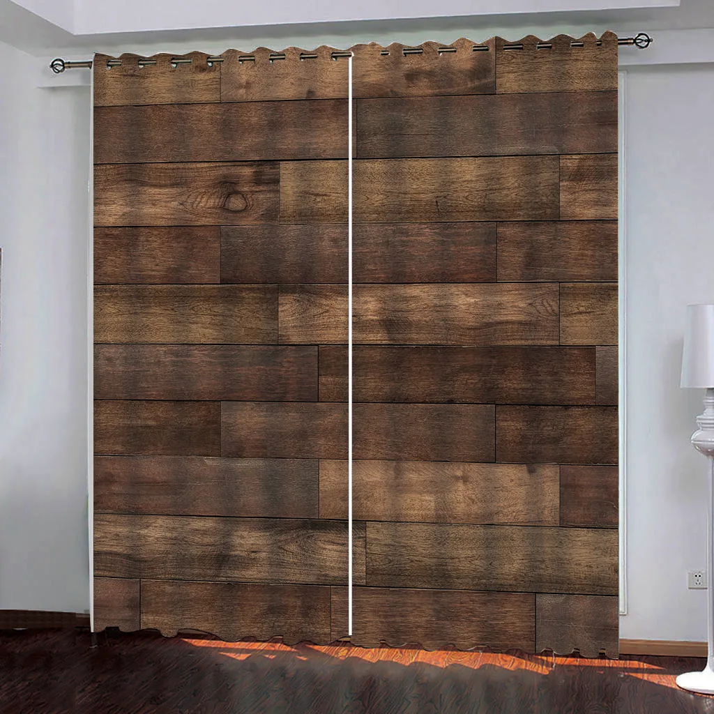 Винтажные темно-коричневые деревянные занавески для спальни гостиной кухни