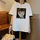 Футболка Kakegurui XX, пикантная женская рубашка с принтом джабами юмэко 90-х hunter-X, повседневный топ с круглым вырезом, уличная одежда в стиле Харадзюку