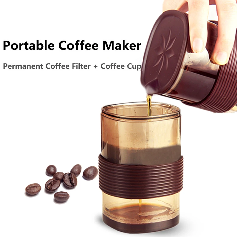

Portable Coffee Cup Set Tea Accessories Reusable Coffee Filter Hand-made Drip Coffee Dripper Mug Coffee Pot Travel Coffeeware