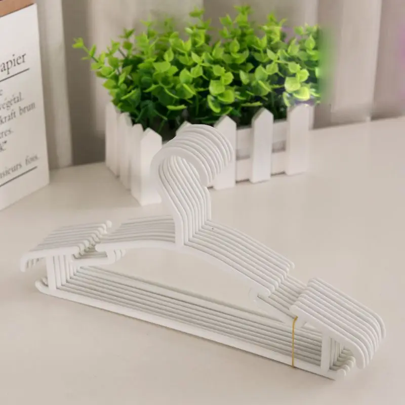 10 Pack White Plastic Nursery Hangers Nonslip Baby Coat Space Saving Tubular for Kids Children Clothes | Дом и сад