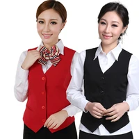 2021 new women elegant ol waistcoat vest gilet v neck business career ladies tops office formal work wear outerwear