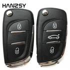 Чехол для ключей с кнопками для PEUGEOT 23, 407, 406, 207, 107, CITROEN C5, C3, C4, HU83VA2 blade, 607