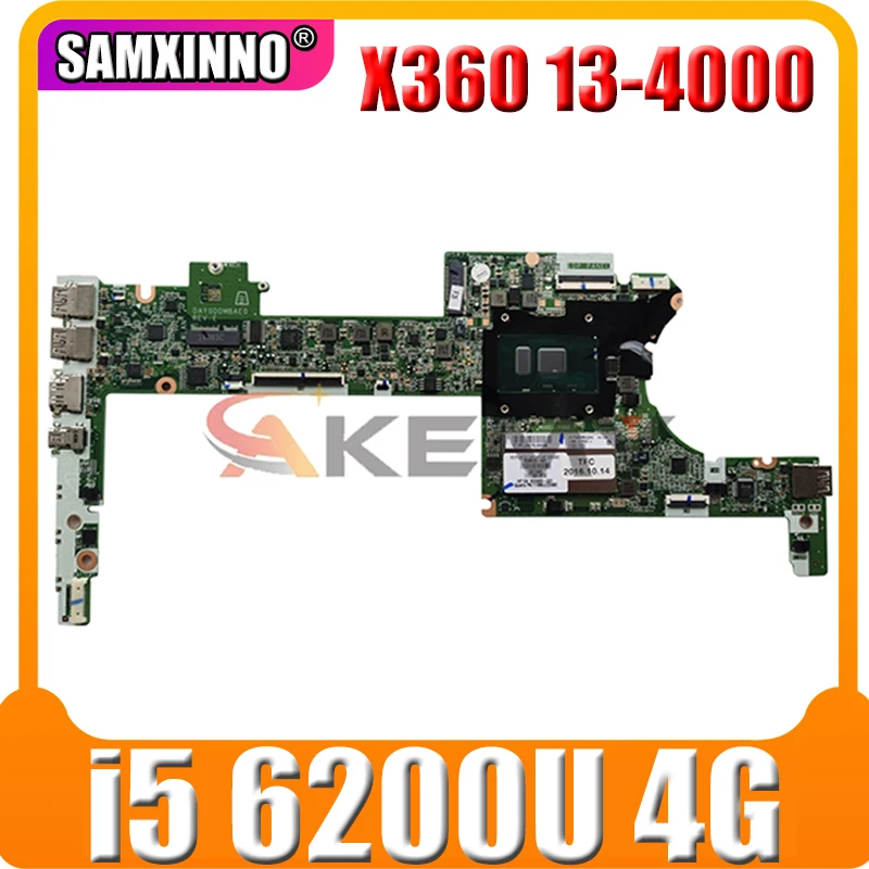 

DAY0DDMBAE0 for HP Specter X360 13-4000 G2 13-4100 13-4102TU Laptop Motherboard 828827-001 828827-501 828827-601 i5 6200U 4G