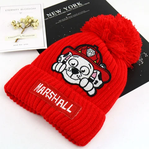 Anime Paw Knitted Hat Patroled Puppy Dog Embroidery Hip Hop Winter Cap Keep Warm Christmas Gift For 3 To 6 Years Baby Girls Boys | Игрушки и