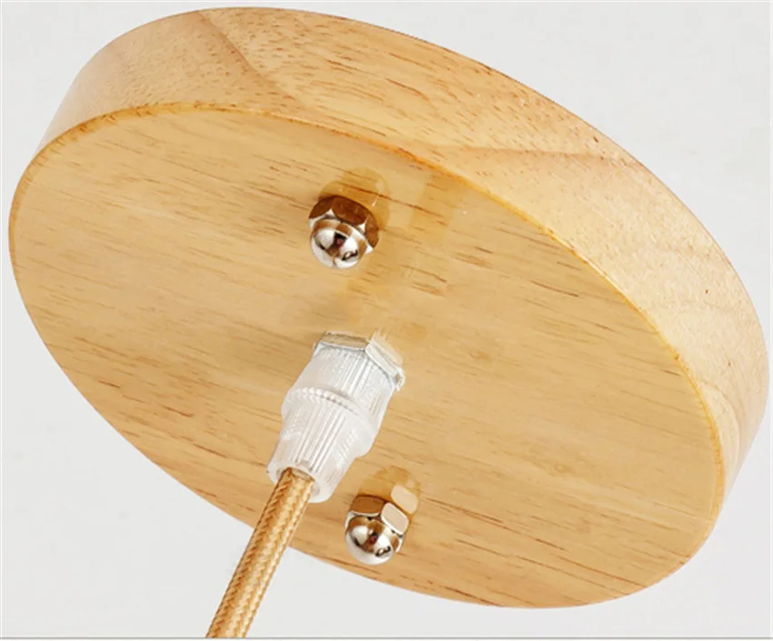 Китай светодиодный деревянная свисающая лампа Bamboo Кухонные светильники светодиодный подвесной светильник Подвеска для дома в помещении столовой подвесной светильник