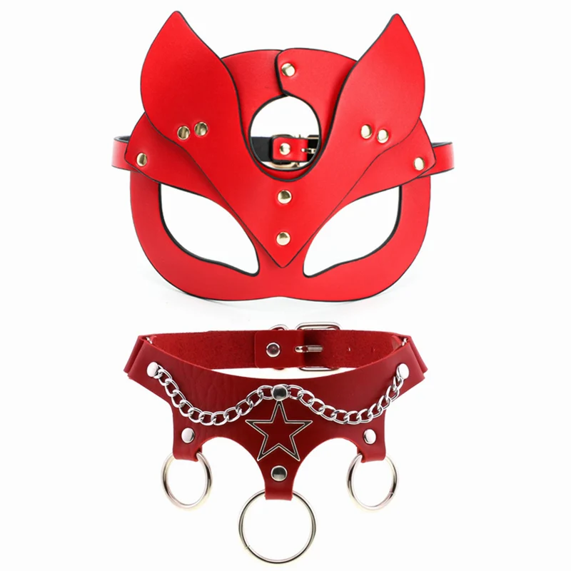 Маска для женщин косплей маска Красной лисы повязка на глаза экзотические