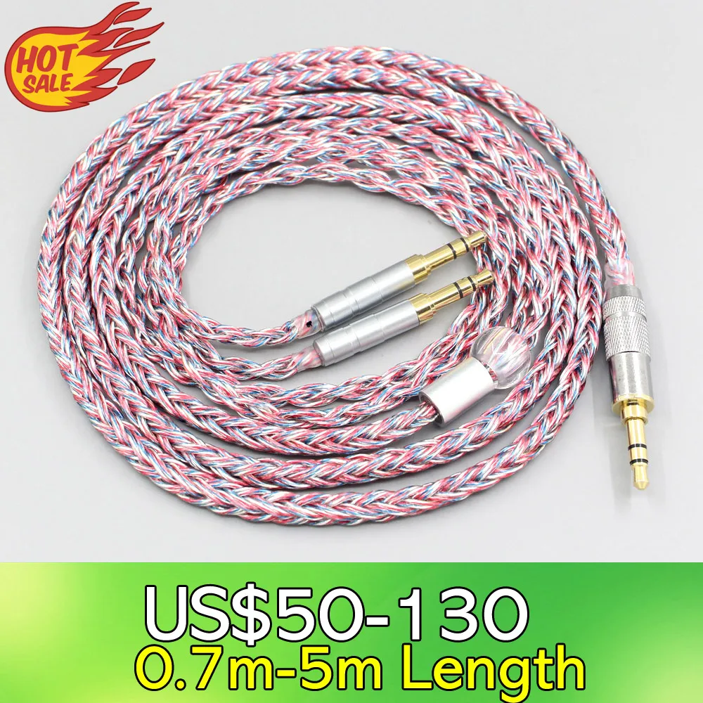 

LN007586 16 Core Silver OCC OFC Mixed Braided Cable For Final Audio D8000 AFDS D8000 pro Kennerton M12S