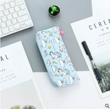 1 шт. милый простой чехол для карандашей Серебристый в офисе студентов школьные