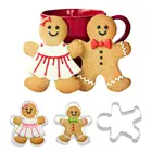 2 шт. формы для выпечки рождественские инструменты для печенья из алюминиевого сплава Имбирные пряники мужские печенье форменное форма кухонные инструменты для украшения тортов