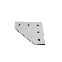 2pcslot 5 hole blacksilver joint board plate corner angle bracket connection strip for 2020 3030 4040 aluminum profile