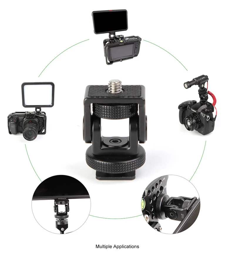 

Lanparte Monitor Quick Release Adapter with Cold Shoe Socket
