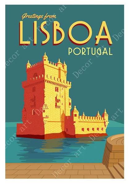 Поп арт лиссабон португалия путешествия холст картины старинные стены крафт