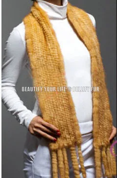 Европейский стиль знаменитостей высокая мода натуральный мех норки вязаные