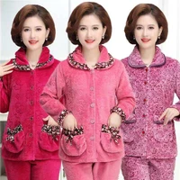 thick women pajama sets flannel warm pyjamas women homewear animal sleepwear pijama nightwear girls home clothes suits