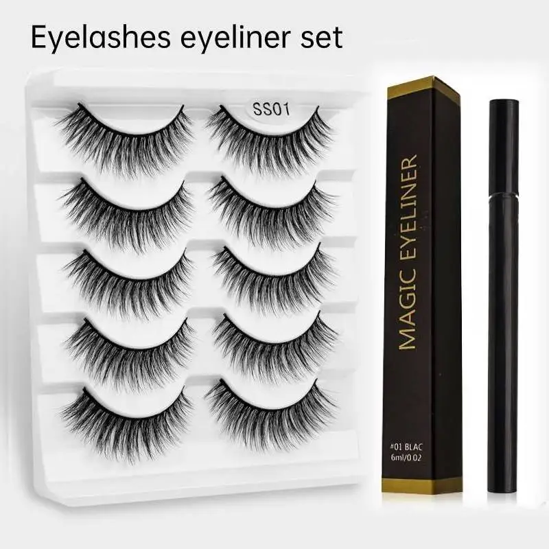 Подводка для ресниц самоклеящаяся набор жидких водостойких и стойких накладных