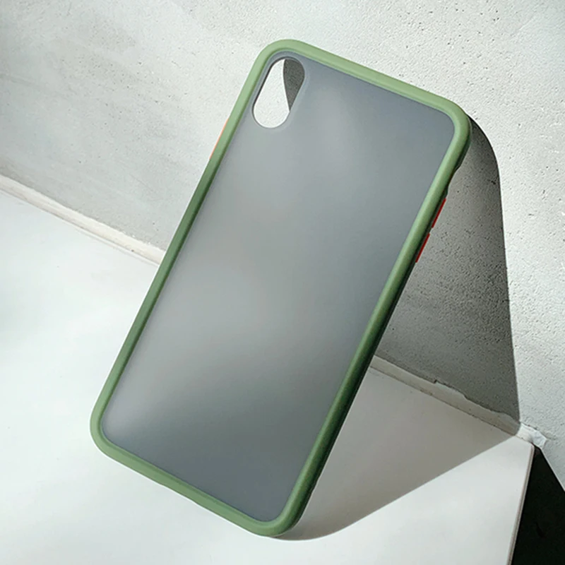 Armor Shockproof Phone Case For iPhone 11 Pro Max XR X XS 7 8 6 Plus Soft Slicone+PC Semitransparent Cover Bag | Мобильные телефоны