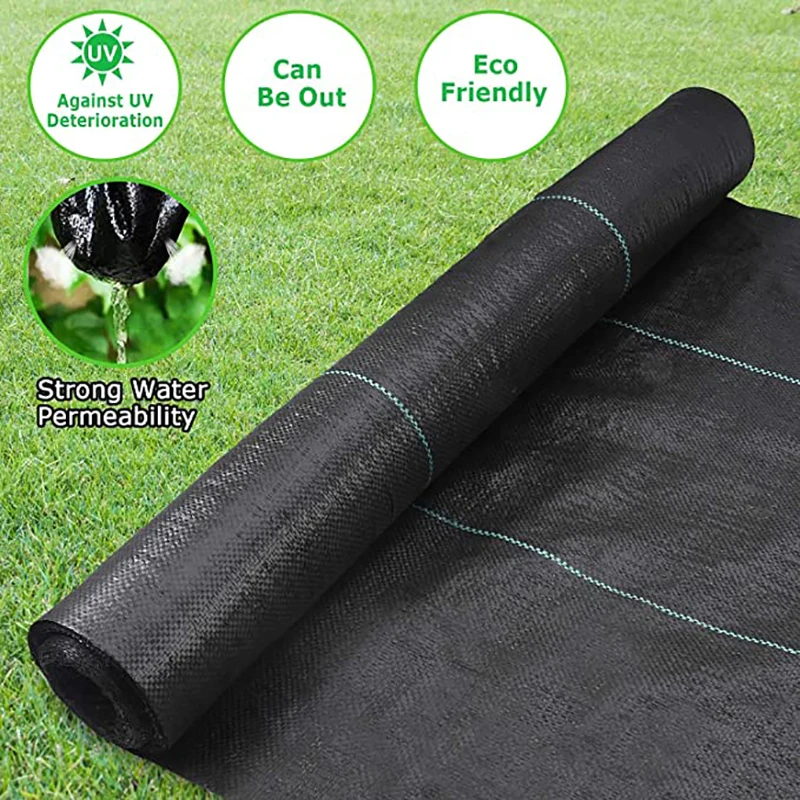 PP Woven Weed Control Fabric for Plant Anti Grass Agricultural Mulch Cloth Greenhouse Weeding Mat Water Permeable