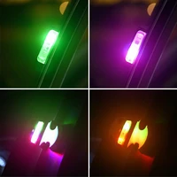 2pcs car door safety lamps opening warning lights anti collision wireless anti rear end collision magnetic design