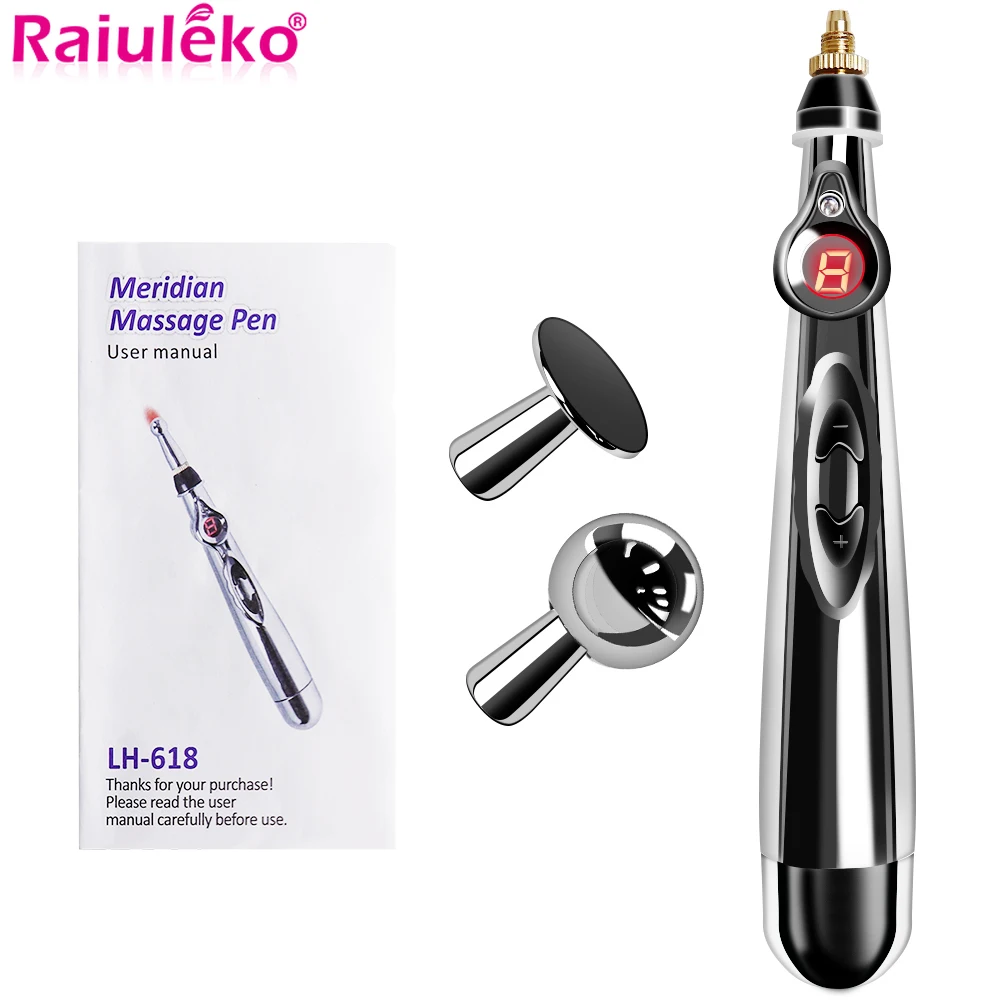 

Electronic Acupuncture Pen Meridian Energy Pen Electric Pulse TENS Meridians Laser Therapy Heal Massage Pen Relief Pain Tools