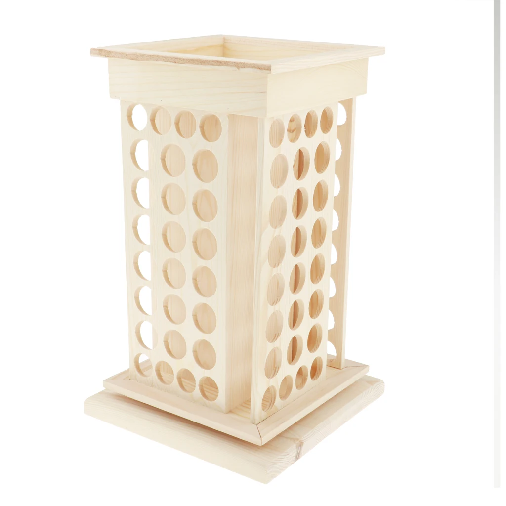 Деревянный Вращающийся 32 Слота эфирное масло дисплей стеллаж для хранения Арома