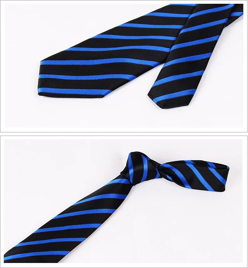 

7.5cm Striped Print Neck Ties for Men Polyester Necktie for Wedding Business Suits Skinny Tie Men Necktie Custom Logo