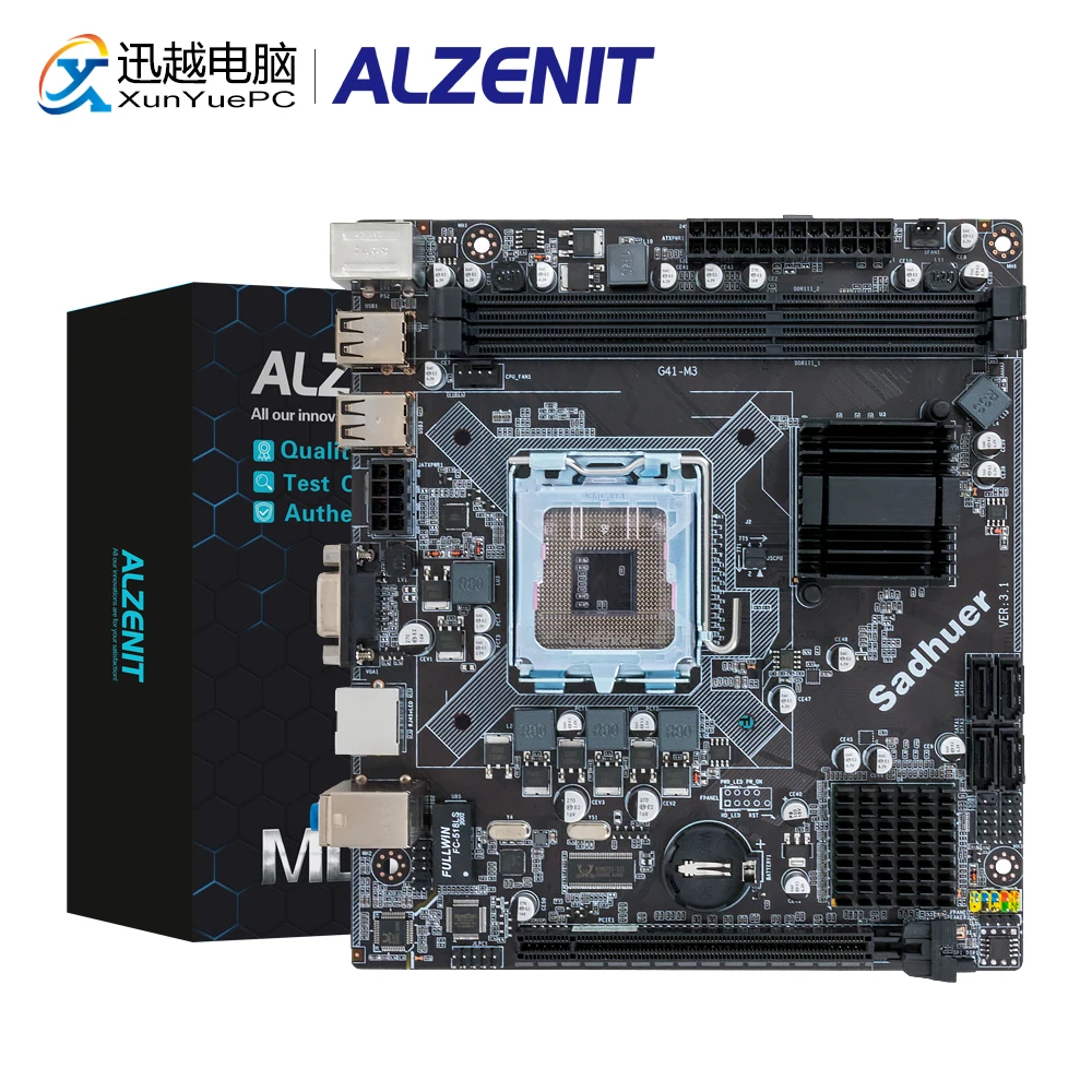 ALZENIT G41I D3 материнская плата G41 ICH7 LGA 771 775 DDR3 8GB SATA2.0 USB2.0 Mini DTX 100M Серверная