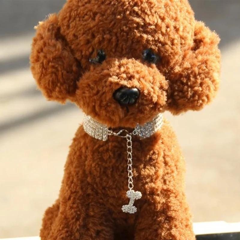 Ошейник для собак и щенков ремешок на шею пряжка кулон в форме кости ожерелье