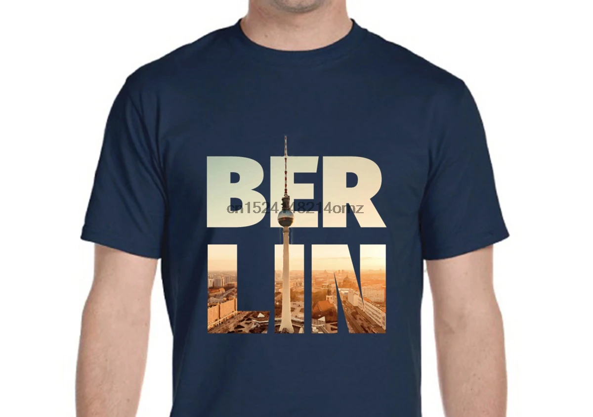 

La Maxza Character Men Tshirt Unisex Comical Berlin City Typo T-Shirt Cotton Simple Camisas Para Hombre 2019 Euro Size Famous