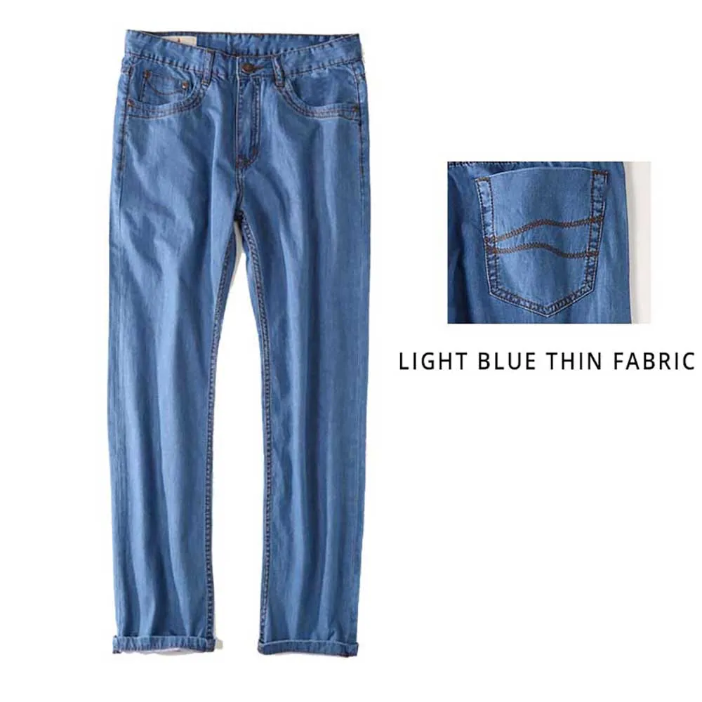 4 Season Straight Denim Men's Casual Jeans Loose Baggy Trousers Streetwear Plus Size Pants High Quality Clothing