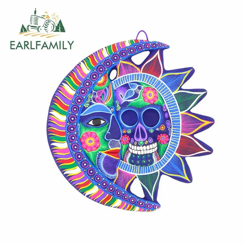 EARLFAMILY 13 см х 12 для искусства Sun Moon/Автомобильные наклейки на бампер