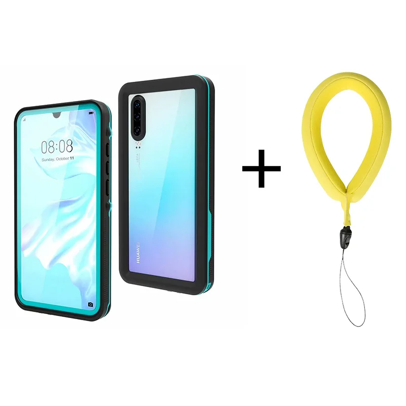 Blue Floating Strap HUAWEI P30 pro Чехол для подводной съемки защитный чехол для дайвинга водонепроницаемый P20 Pro Lite чехол для подводной съемки 3 м противоударный - Цвет: Blue Floating Strap