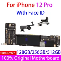 original full for iphone 12 pro motherboard nowith face id support system update clean icloud replace plate iphone12 pro case