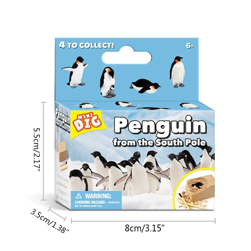 

Penguin 3D Dig Excavation Kit Dig for Bones with Included Tools for Boys and Girls Kids