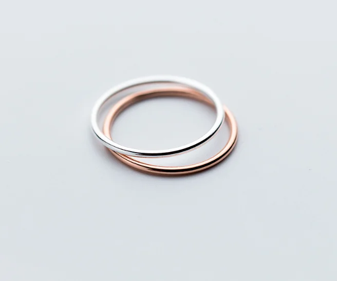 1 шт. Тонкий мм 100% подлинное 925 пробы серебро ювелирные изделия из белого/розового