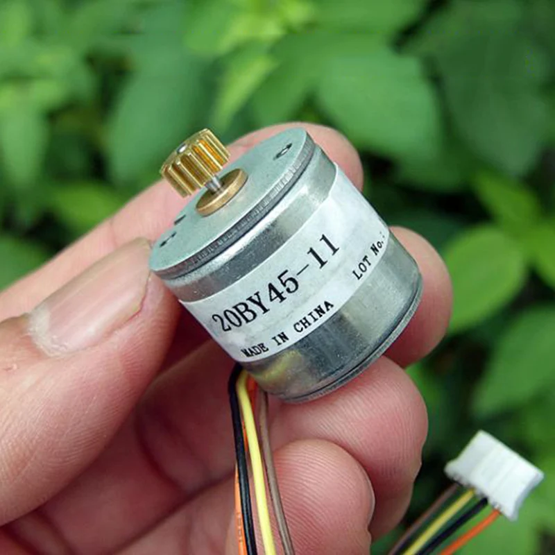 20BY45 микро 20 мм шаговый двигатель DC12V 2 фазный 4 проводной точность Шаговый 18