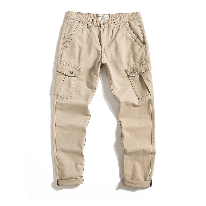 KSTUN брюки карго мужские прямые подходят 100% хлопок комбинезоны повседневные