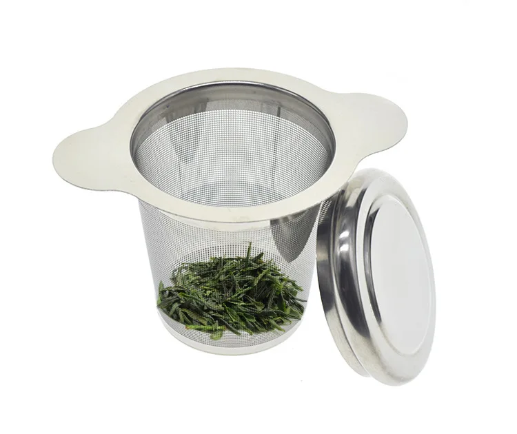 Многоразовая нержавеющая сталь Чайный фильтр для инфузионного Чая Сетка Ушная