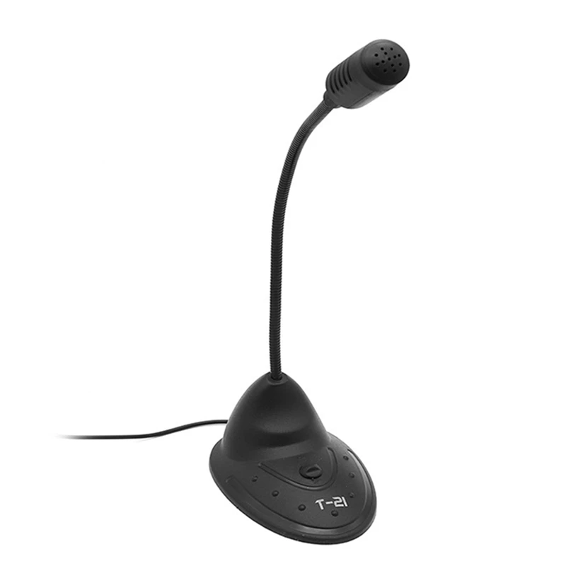 T-21 Computer Microphone with Mute Button Plug&ampPlay Condenser Suitable for Computers Stages Cameras Recording Music | Электроника
