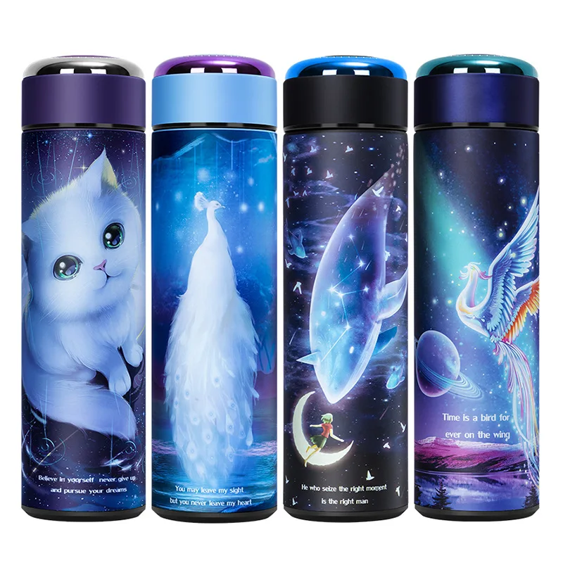 

New Product 500ML Cute Thermos Bottle 304 Double Wall Stainless Steel Vacuum Flask Insulated Thermocup Travel Coffee Mug