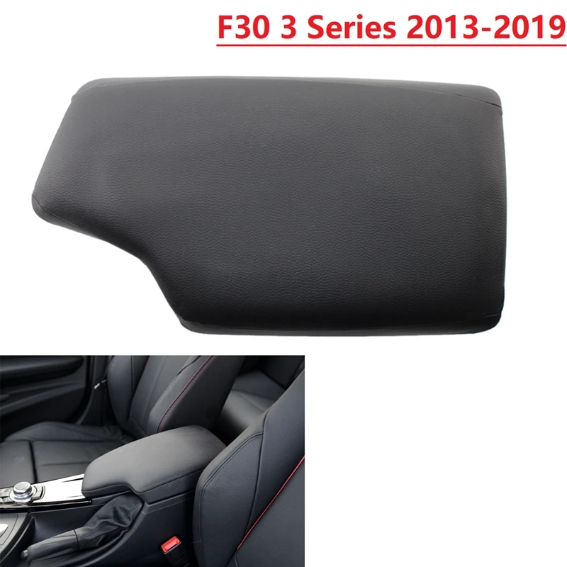 Кожаная крышка подлокотника центральной консоли для-BMW F30 3 серии 2013-2019 черная