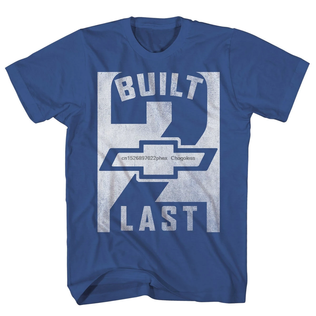 

Мужская футболка Chevy Built To Last Navy с графическим рисунком, новинка