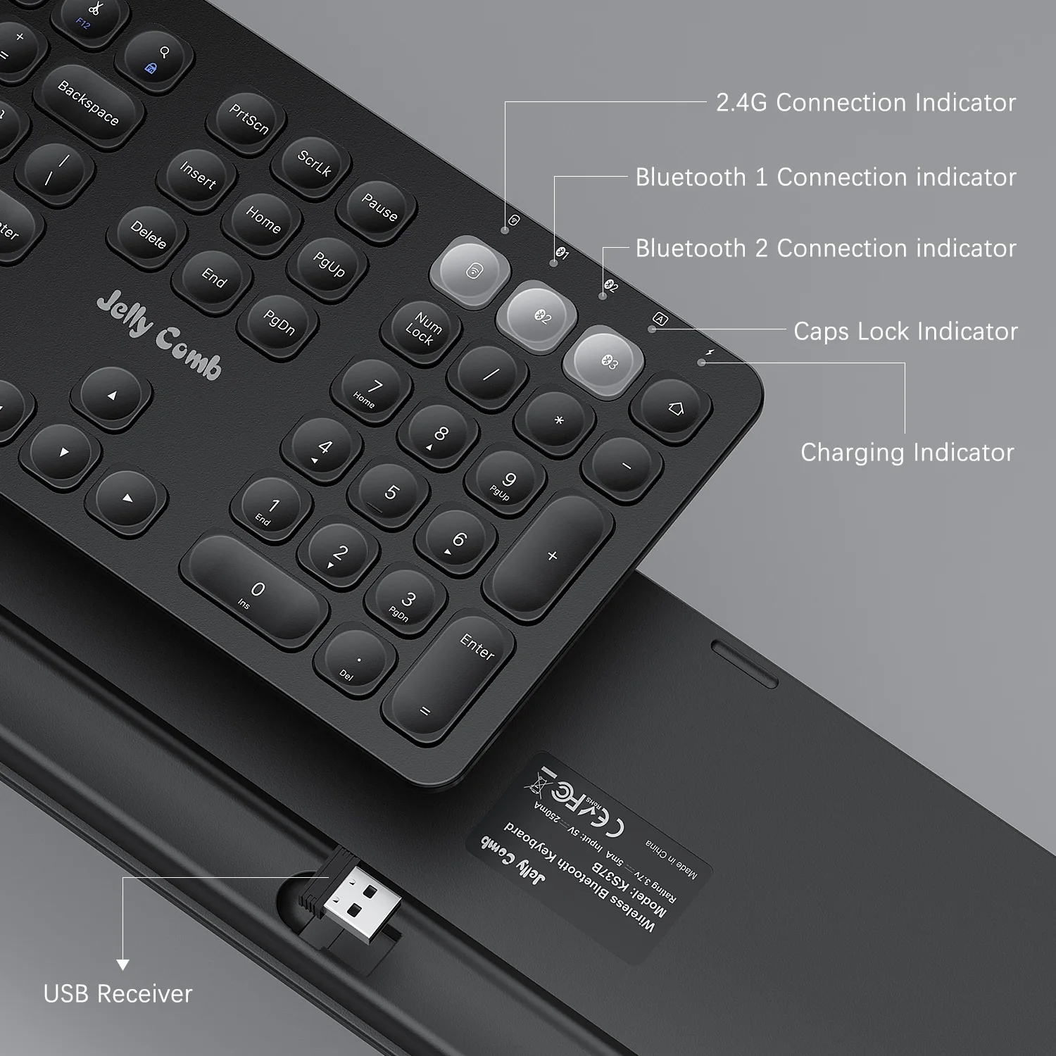 Перезаряжаемая беспроводная клавиатура Jelly Comb с Bluetooth 4 2 + USB 3 устройства - купить