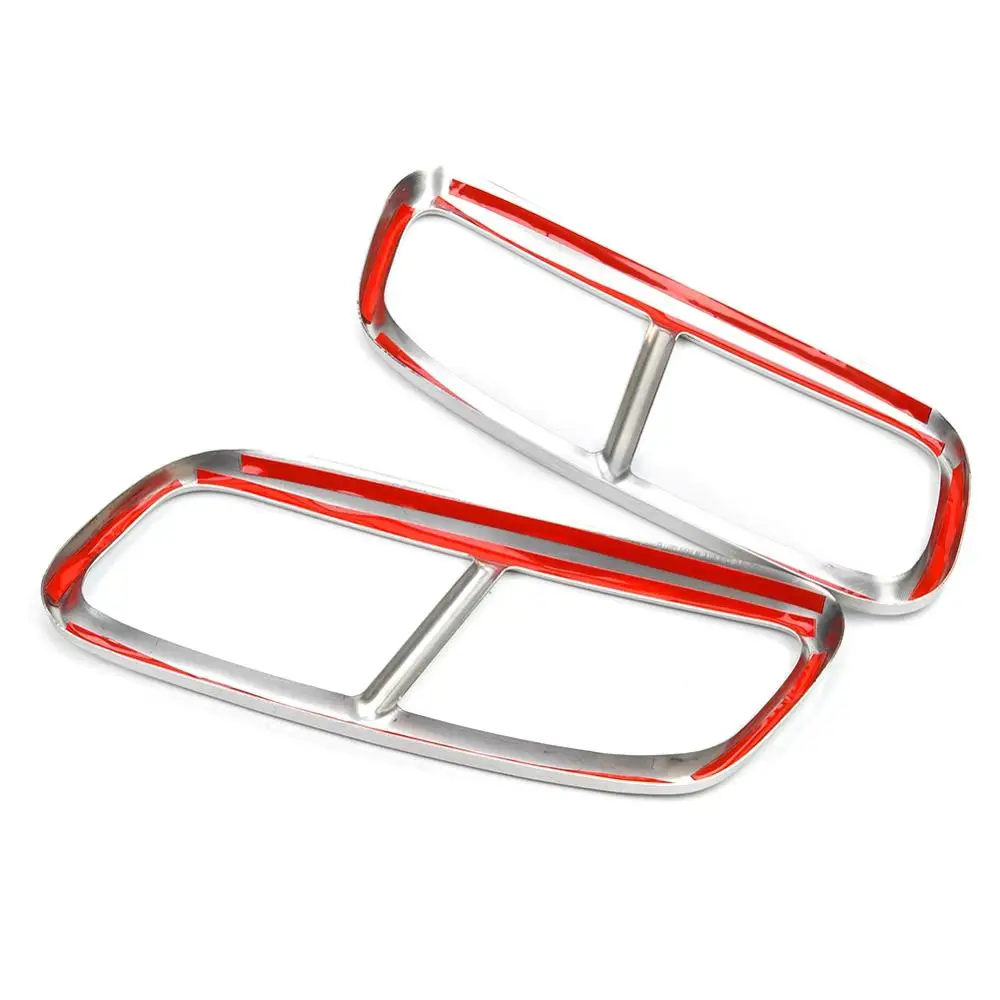 2 шт. обшивка для автомобильной выхлопной трубы из нержавеющей