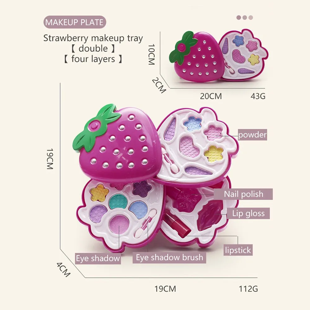 

Cute Kids Girls Makeup Set Eco-friendly Cosmetic Pretend Role Play Toy Creative Girl Beauty Toys Gril Gift